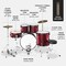 Best Choice Products 5-Piece Beginner Drum Set w/ Snare, Bass, Toms, Cymbal, Hi-Hat, Sticks, Drum Pedal